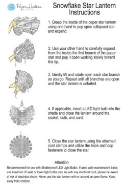 32" White Snowfall Snowflake Lantern Pizzelle Design - Great With Or Without Lights - Ideal For Holiday And Snowflake Decorations, Weddings, Parties, And Home Decor -Christmas Decoration Shop paper star lantern instructions 632addb4 f09b 4315 b579 b205dccf988c