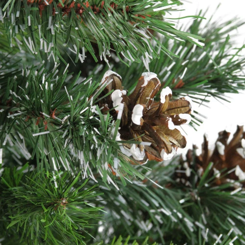 Northlight 4' Snowy Delta Pine With Pine Cones Full Artificial Christmas Tree - Unlit 6 Northlight 4' Snowy Delta Pine With Pine Cones Full Artificial Christmas Tree - Unlit - Image 4