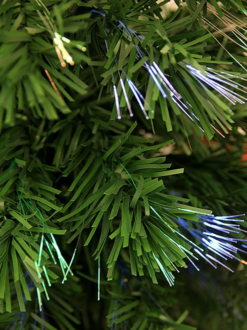 3' Pre-Lit Medium Fiber Optic Red Poinsettias Artificial Christmas Tree - Multicolor Lights 6 3' Pre-Lit Medium Fiber Optic Red Poinsettias Artificial Christmas Tree - Multicolor Lights - Image 4