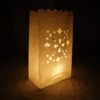 White Multiple Shapes Snowflake Paper Luminaries / Luminary Lantern Bags Path Lighting (10 PACK) -Christmas Decoration Shop shapes luminary bag