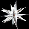 24" Moravian Glossy Silver Multi-Point Paper Star Lantern Lamp, Hanging Wedding & Party Decoration -Christmas Decoration Shop silver multipoint star lantern