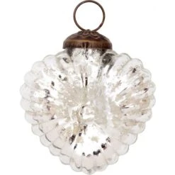 3-PACK | 3" Silver Viola Mercury Glass Heart Ornament Christmas Tree Decoration -Christmas Decoration Shop small mercury glass ornaments viola design heart shape silver 6e2cb8cf 3558 456f a2cf d1ba9a0e341e