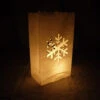 White Snowflake Paper Luminaries / Luminary Lantern Bags Path Lighting (10 PACK) -Christmas Decoration Shop snowflake luminary bag