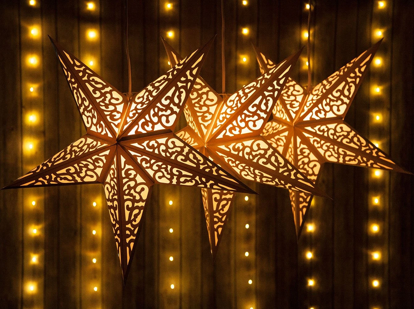 Star Lantern Triple Socket White Weatherproof Outdoor Pendant Light Lamp Cord, E12, 19 Ft - Electrical Swag Light Kit 8 Star Lantern Triple Socket White Weatherproof Outdoor Pendant Light Lamp Cord, E12, 19 Ft - Electrical Swag Light Kit - Image 6