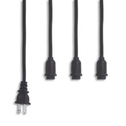 Triple Socket Black Weatherproof Outdoor Pendant Light Lamp Cord For Star Lanterns, E12, 19 Ft - Electrical Swag Light Kit