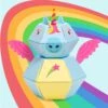Rainbow Unicorn 3D Pop-up Confetti Wild Card -Christmas Decoration Shop unicornwild 1