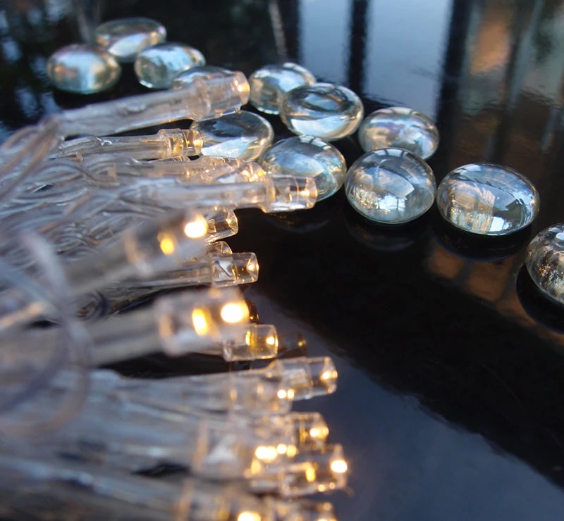 30 LED Warm White Mini String Lights, 10.8 FT Clear Cord, Battery Operated Powered 6 30 LED Warm White Mini String Lights, 10.8 FT Clear Cord, Battery Operated Powered - Image 4