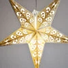 24" Gold Wave Glitter Paper Star Lantern, Hanging -Christmas Decoration Shop wave pattern glitter paper star lantern gold image 1