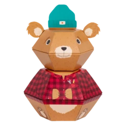 Lumberjack Bear Personalised 3D Pop-up Confetti Wild Card 7 Lumberjack Bear Personalised 3D Pop-up Confetti Wild Card -Christmas Decoration Shop wc lumberjack bear