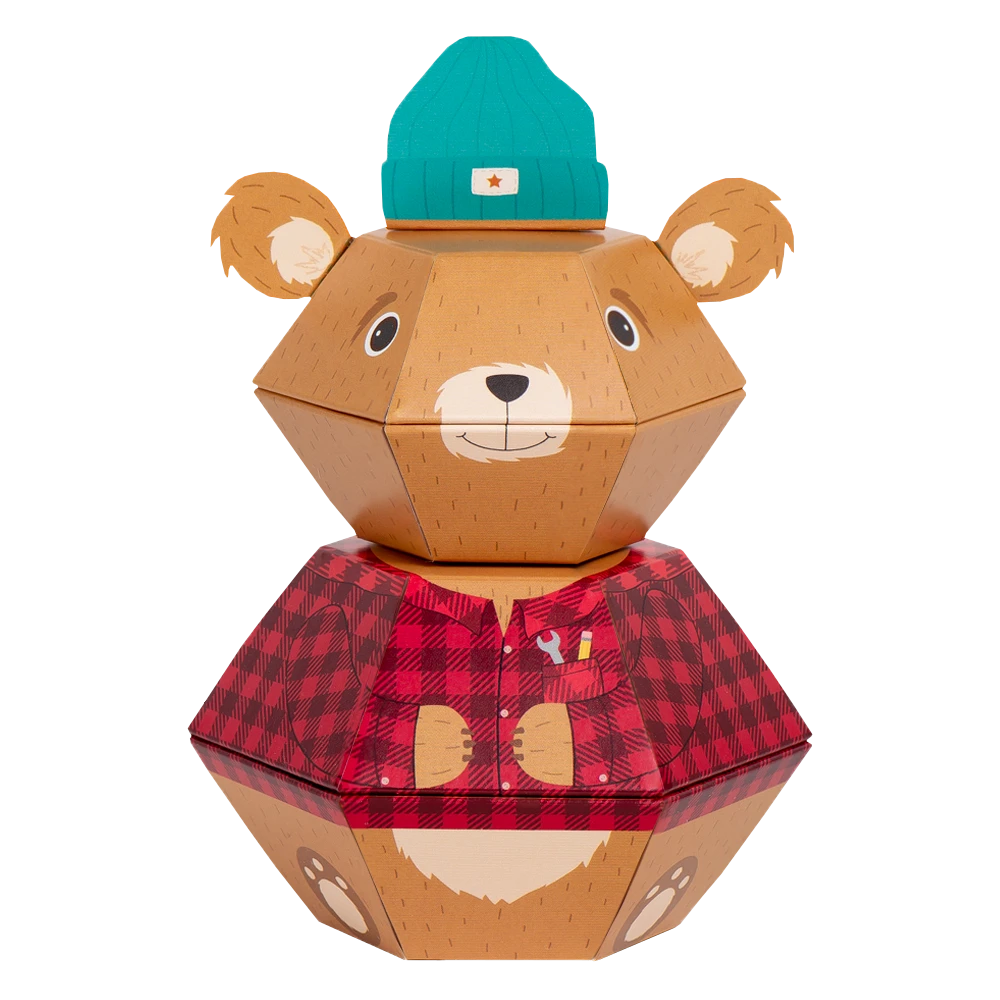 Lumberjack Bear Personalised 3D Pop-up Confetti Wild Card 5 Lumberjack Bear Personalised 3D Pop-up Confetti Wild Card - Image 3