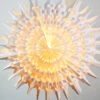 24" White Winter Fractal Christmas Holiday Snowflake Paper Star Lantern, Hanging
