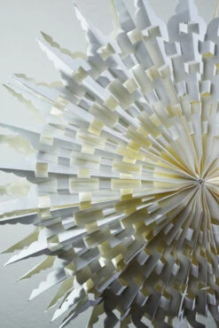 24" White Winter Fractal Christmas Holiday Snowflake Paper Star Lantern, Hanging 7 24" White Winter Fractal Christmas Holiday Snowflake Paper Star Lantern, Hanging -Christmas Decoration Shop winter snowflake paper star lantern fractal image 3