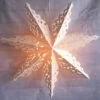 Quasimoon Pizzelle Paper Snowflake Lantern (24-Inch, White, North Star Snowflake Design) - Great With Or Without Lights - Holiday Snowflake Decorations 2 Quasimoon Pizzelle Paper Snowflake Lantern (24-Inch, White, North Star Snowflake Design) - Great With Or Without Lights - Holiday Snowflake Decorations -Christmas Decoration Shop winter snowflake paper star lantern north star