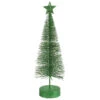 Pack Of 2 Green Pencil Glitter Artificial Table Top Christmas Trees 12"